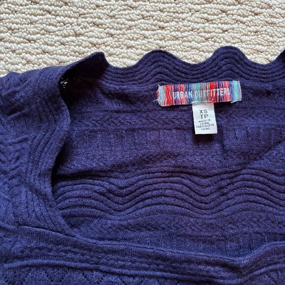 Crochet/Knit Purple Crop Top from Urban Outfitters - Picture 3 of 3